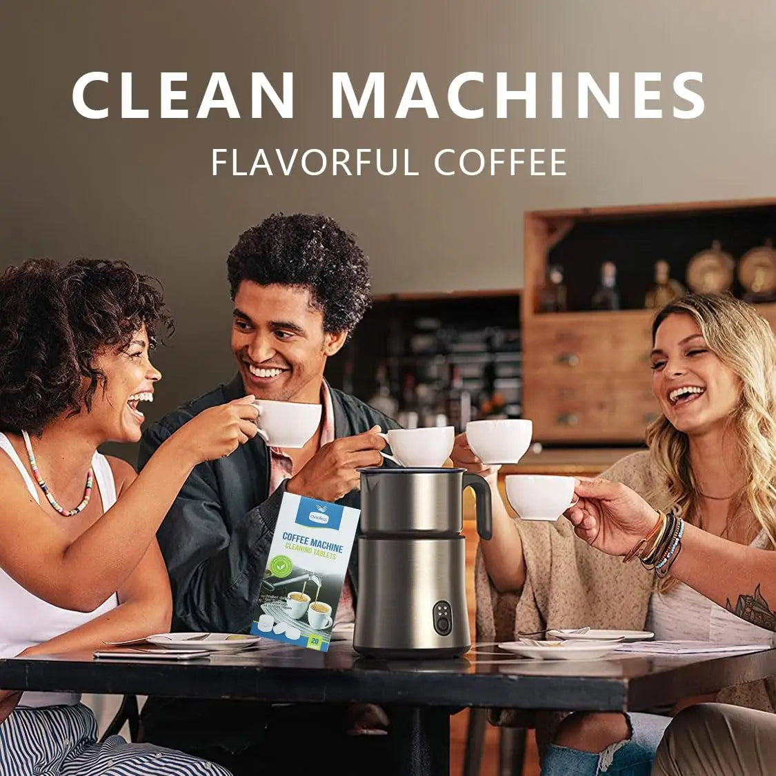 Coffee Machine Cleaning Tablets,Remove Pipe Grease,Scale And Residue,Suitable for Fully Automatic,Semi-Automatic,Espresso