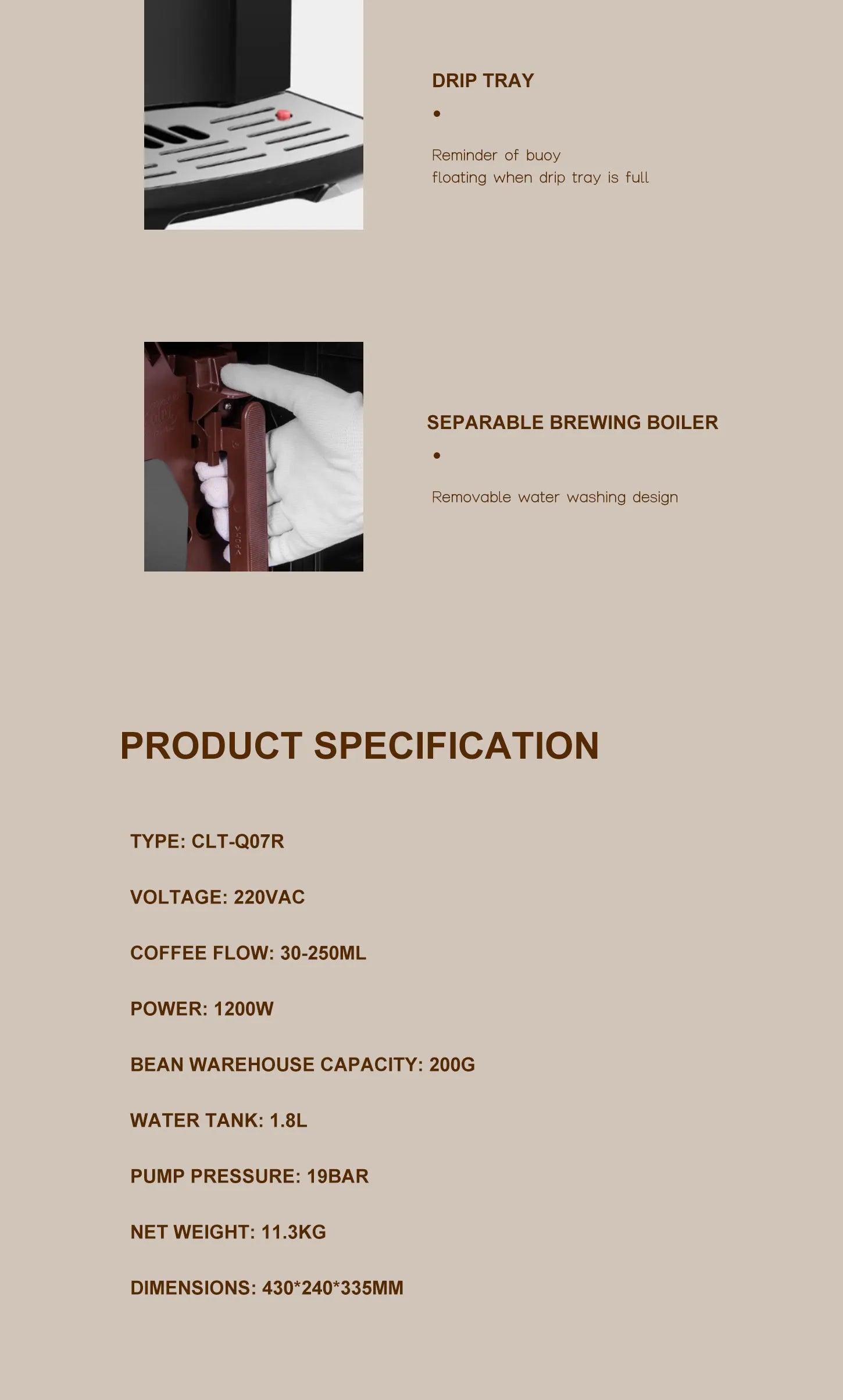 Coffee Machine Automatic Grinder All-In-One Machine Commercial American Office Use Italian Home Coffee Machine Coffee machine