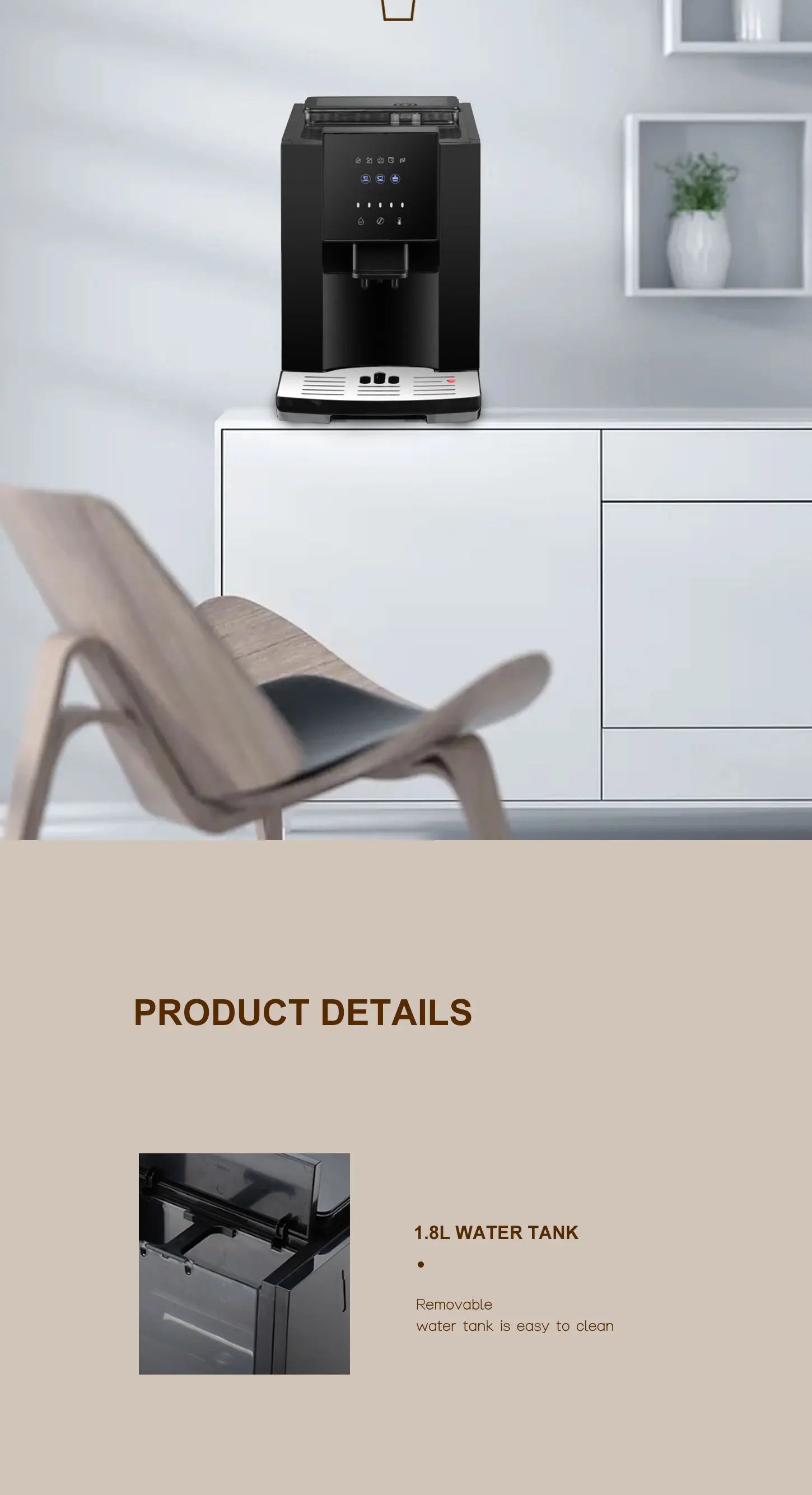 Coffee Machine Automatic Grinder All-In-One Machine Commercial American Office Use Italian Home Coffee Machine Coffee machine