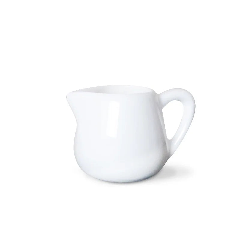Cafe Coffee Maker Accessories White Ceramic Milk Jug For Kitchen Afternoon Tea Milk Frothing Jug Pitcher Cup Coffeeware