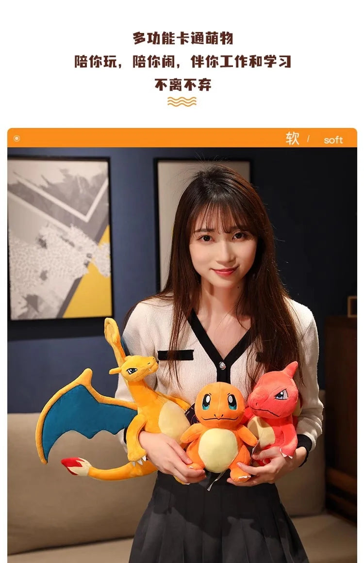 Pokemon Plush Stuff Toy Pikachu Charizard Doll Gengar Squirtle Plush Doll Espeon Glaceon Umbreon Soft Cartoon Toys Kids Gift