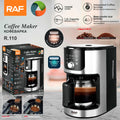 2-in-1 Drip Coffee Machine for Ground & Beans Home Coffee Maker with Digital Display And Warm Function