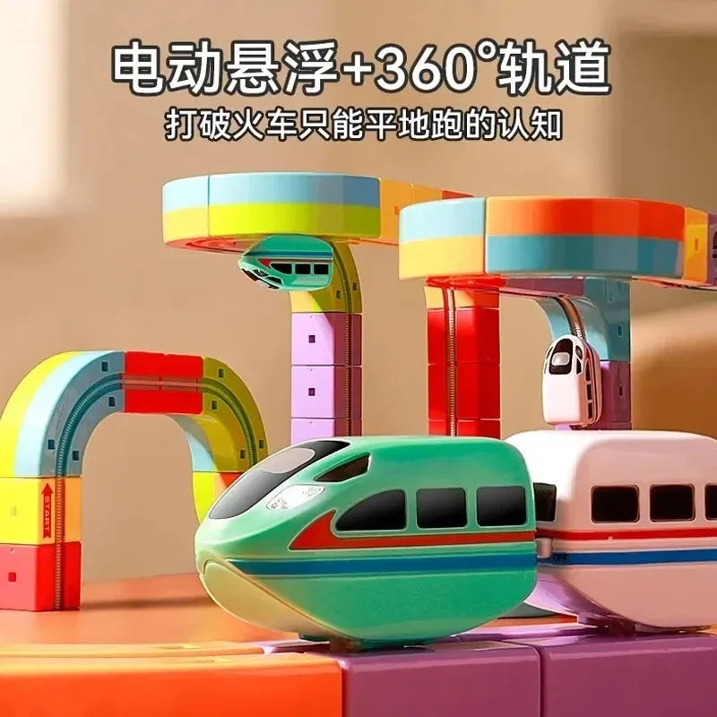 Educational Toys  Latest Assembly Magic Track Train Set Children'S Toys Non-Remote Control Rail Car Gift Box