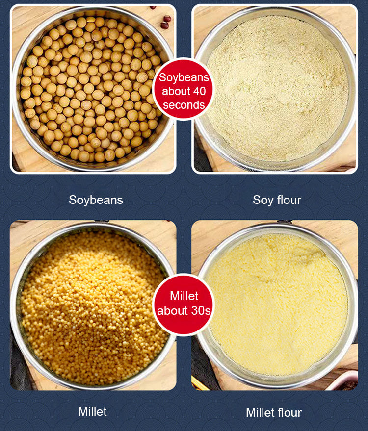 2025 New Coffee Bean Grinder Household Multifunctional Soybean Chili Grain Nut Grinder Kitchen Portable Food Processor 8 Blades