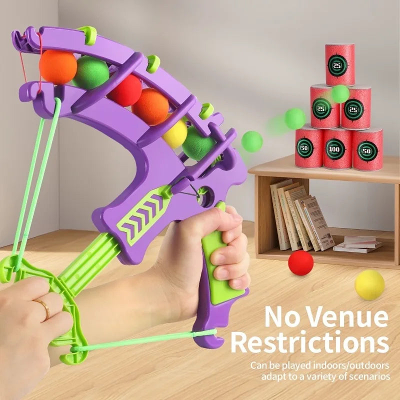 1 set of toys suitable for indoor and outdoor activities, including sports, jumping, cartoon dart board, throwing sticky balls