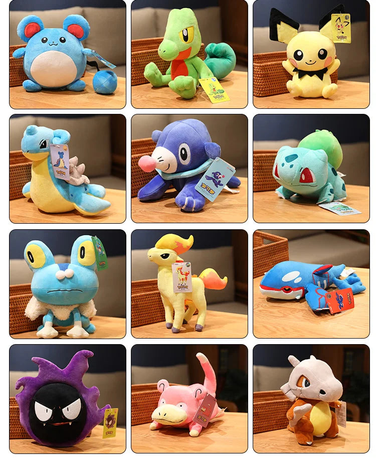 Pokemon Plush Stuff Toy Pikachu Charizard Doll Gengar Squirtle Plush Doll Espeon Glaceon Umbreon Soft Cartoon Toys Kids Gift