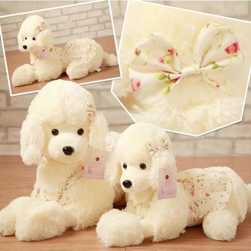 Plush Cute Poodle Toy Doll Interactive Accompanying Dog Toys Doll Simulation Puppy Stuff Fidget Toy Birthday Gift Pet Supplies