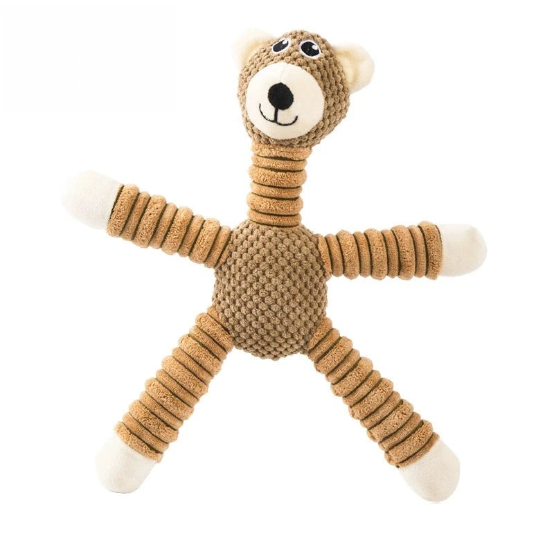 Plush Dog Toy, Cute Stuffed Animal Toy for Small Medium Dogs, Teething Chew Toy for Puppy, Interactive Playmate, Reduces Anxiety