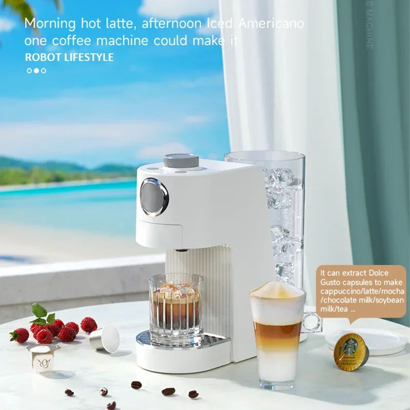 Coffee Maker 3 in 1 Multi Coffee Machine Hot/Cold, Dual Extraction, 20Bar, 1.4L Water Tank Home Hotel Coffee Maker