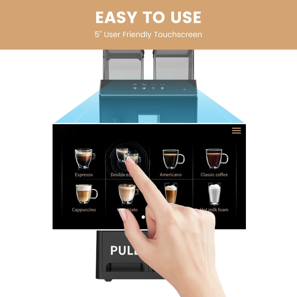 Mcilpoog  WS101+3 Business super automatic coffee machine Touch screen to quickly make coffee with one touch