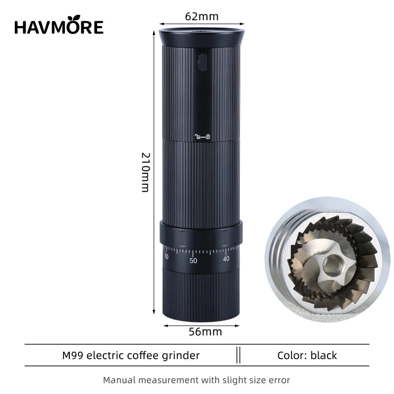 New Rechargeable Auto Espresso Barista CNC Conical Burr Coffee Bean Grinder Machine