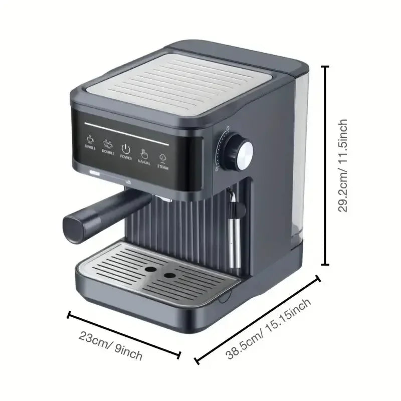 Electric Espresso Maker Professional Italian Espresso Coffee Maker Semi Italian Cappuccino Milk Frother Coffee Machines 20Bar