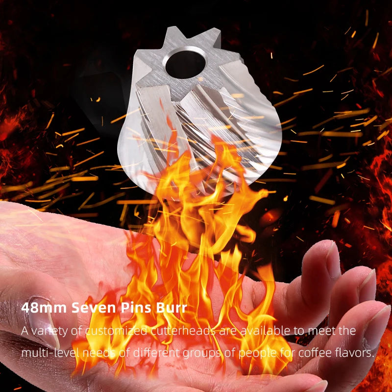 High Quality Professional 7 Pins 48MM Cutter Automatic Electric Coffee Bean Grinder Mill Grinders