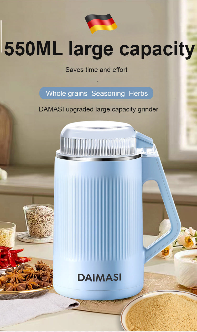 2025 New Coffee Bean Grinder Household Multifunctional Soybean Chili Grain Nut Grinder Kitchen Portable Food Processor 8 Blades