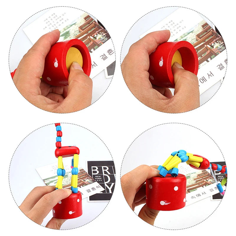 Montessori Toys Educational Wooden Toys for Children Early Learning Exercise Baby Fingers Flexible Materials Giraffe Toy Gifts