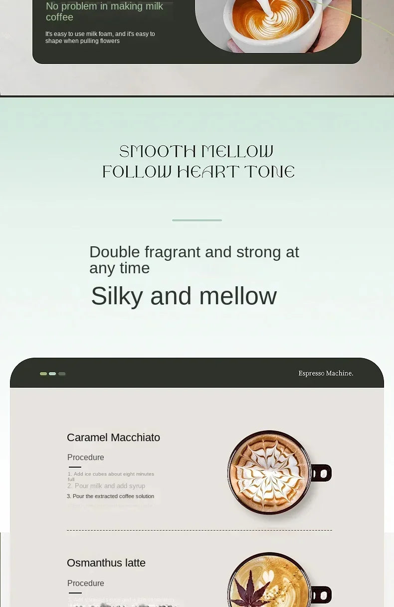 220V retro Italian coffee machine, household small fully semi-automatic concentrated American integrated milk foam machine C