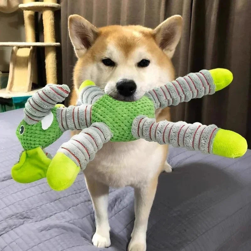 Plush Dog Toy, Cute Stuffed Animal Toy for Small Medium Dogs, Teething Chew Toy for Puppy, Interactive Playmate, Reduces Anxiety