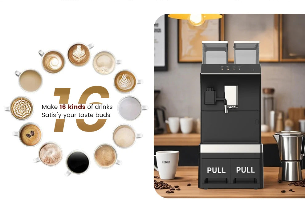 Mcilpoog  WS101+3 Business super automatic coffee machine Touch screen to quickly make coffee with one touch
