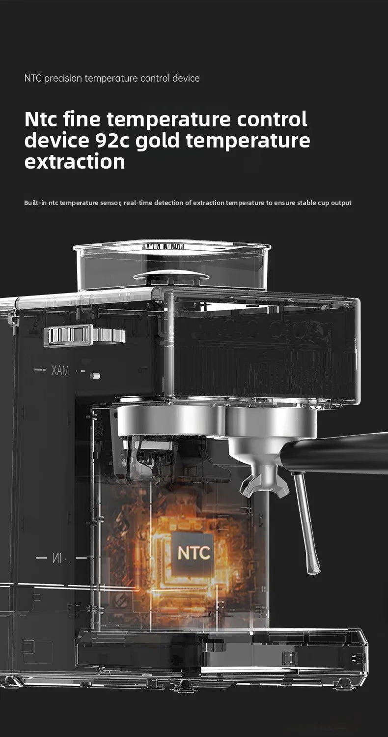 Electric coffee grinder+coffee machine integrated machine|Fully automatic freshly ground coffee beans|Fast grinding for breakfas