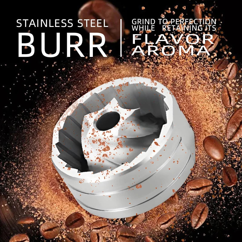 New Rechargeable Auto Espresso Barista CNC Conical Burr Coffee Bean Grinder Machine