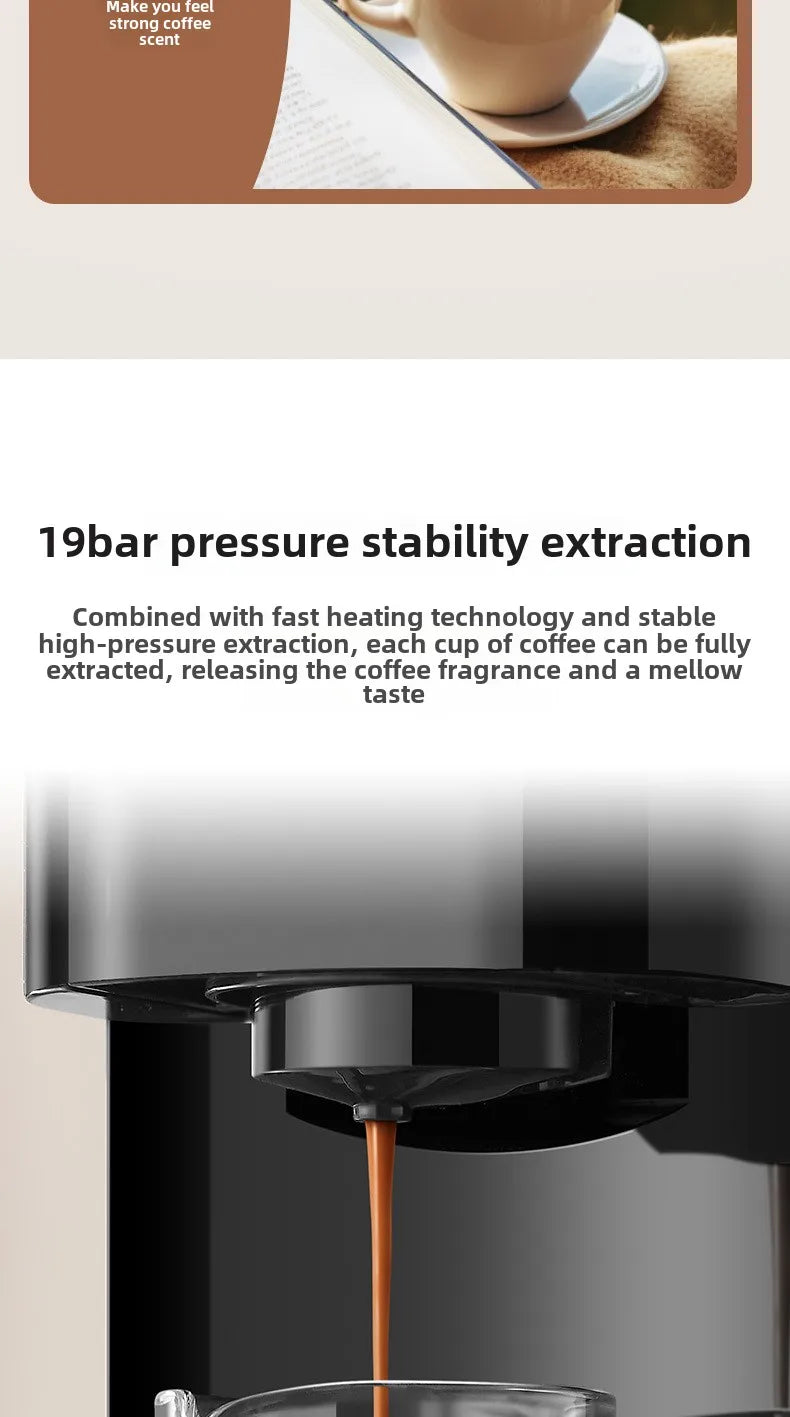 Automatic Capsule Coffee Machine Home Small Office Compatible With A Variety Of Capsule Espresso Machines