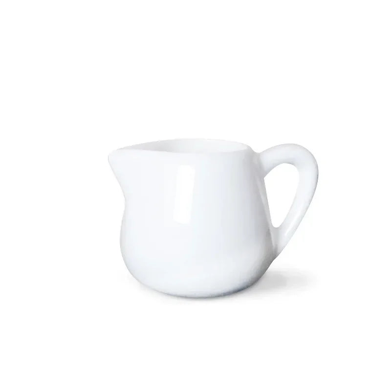 Cafe Coffee Maker Accessories White Ceramic Milk Jug For Kitchen Afternoon Tea Milk Frothing Jug Pitcher Cup Coffeeware