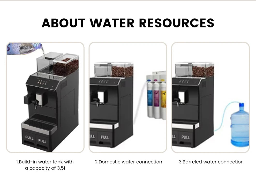 Mcilpoog  WS101+3 Business super automatic coffee machine Touch screen to quickly make coffee with one touch