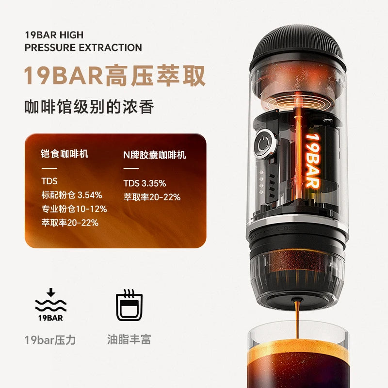 Portable coffee machine small household capsule coffee machine American semi-automatic Italian coffee
