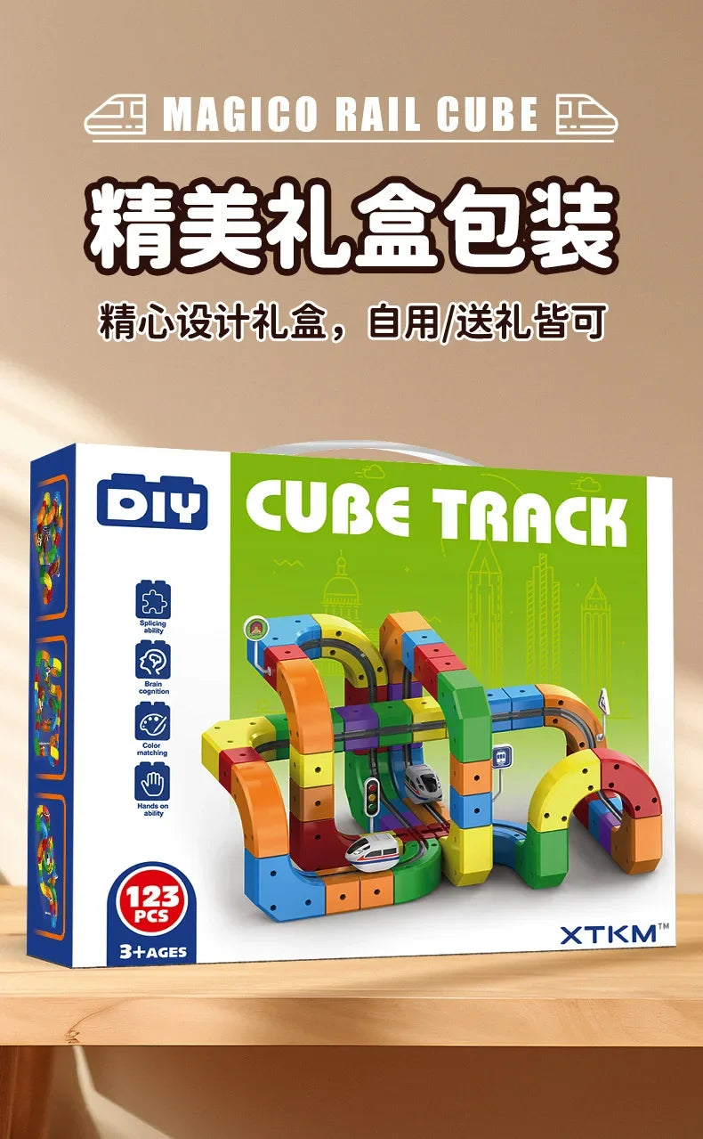 Educational Toys  Latest Assembly Magic Track Train Set Children'S Toys Non-Remote Control Rail Car Gift Box