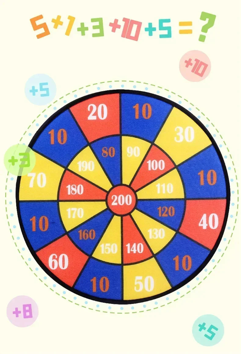 Educational Games Dart Board Stickey Ball Dart Kid Toy Child Montessori Games Indoor Sports for Children Montessori Toys Gift