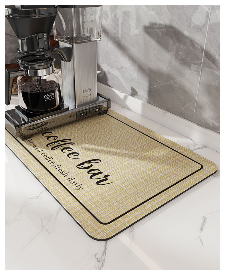 Hot Coffee Machine Rug No Cleaning Antifouling Technology Leather Water Control Cushion Coffee Cup Water Absorbing Pad