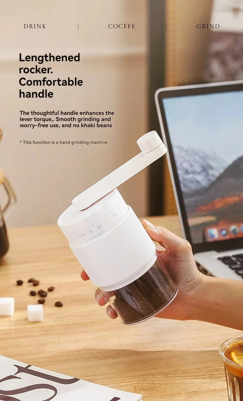New Portable Electric\Manual Coffee Bean Grinder Household 30 Gears Externally Adjustable Coffee Machine Rechargeable Grinders