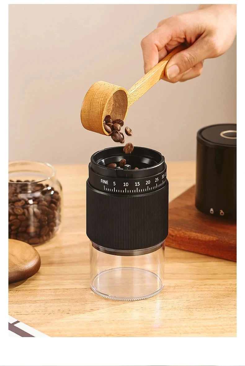 New Portable Electric\Manual Coffee Bean Grinder Household 30 Gears Externally Adjustable Coffee Machine Rechargeable Grinders