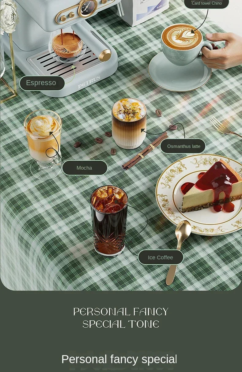 220V retro Italian coffee machine, household small fully semi-automatic concentrated American integrated milk foam machine C