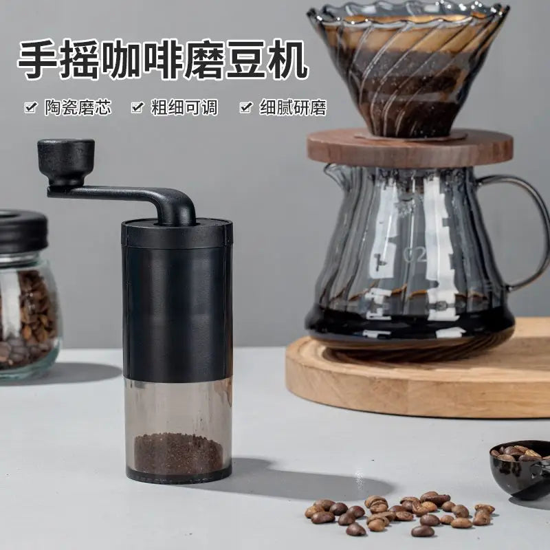 1 coffee bean grinder, portable grinder, bean grinder with adjustable thickness, office outdoor hand cranked coffee grinder