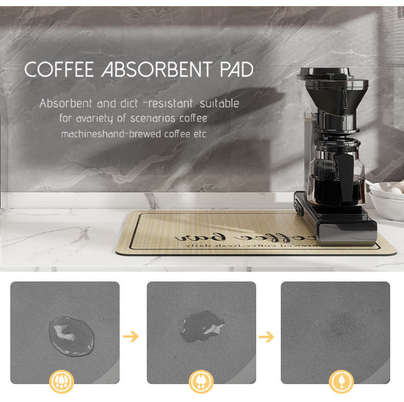 Hot Coffee Machine Rug No Cleaning Antifouling Technology Leather Water Control Cushion Coffee Cup Water Absorbing Pad