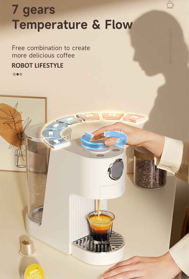 Coffee Maker 3 in 1 Multi Coffee Machine Hot/Cold, Dual Extraction, 20Bar, 1.4L Water Tank Home Hotel Coffee Maker