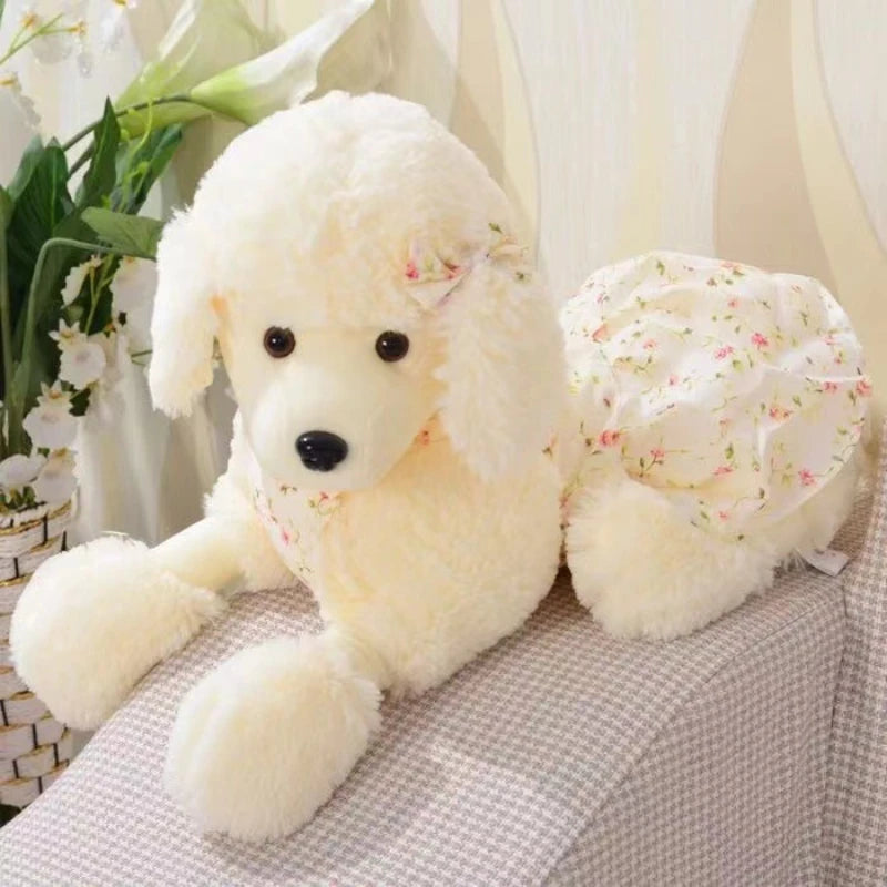 Plush Cute Poodle Toy Doll Interactive Accompanying Dog Toys Doll Simulation Puppy Stuff Fidget Toy Birthday Gift Pet Supplies