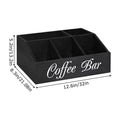 Coffee Tea Holder Basket Countertop Coffee Bar Accessories Wood Coffee Pods Holder Storage Basket for Offices Coffee Bar