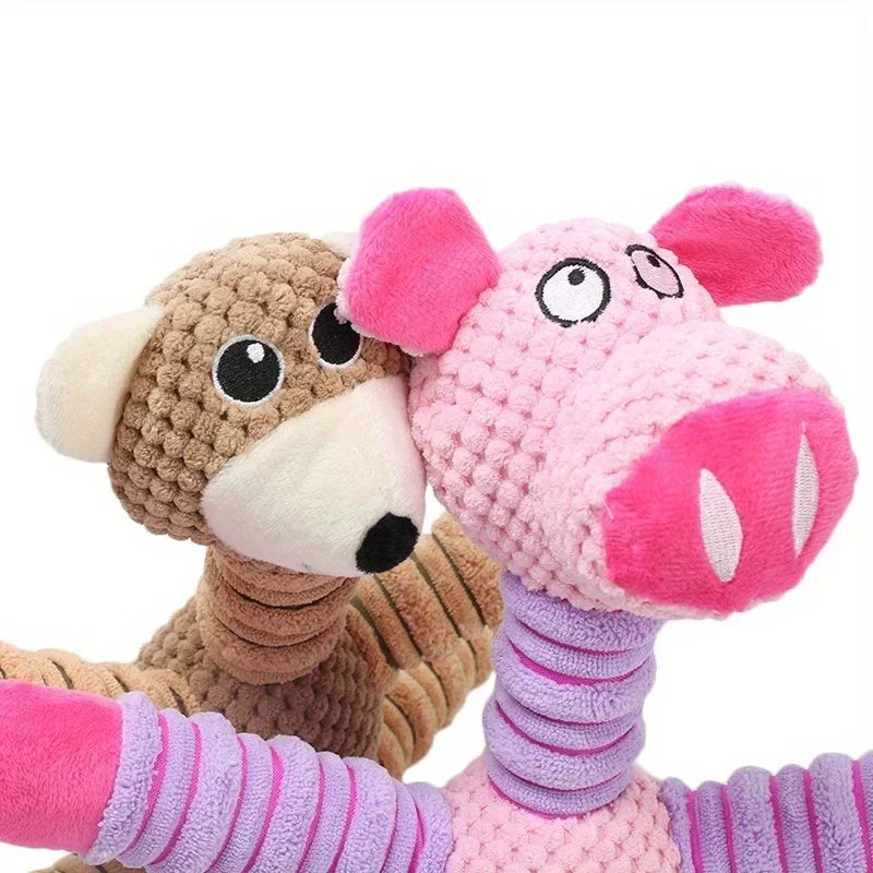Plush Dog Toy, Cute Stuffed Animal Toy for Small Medium Dogs, Teething Chew Toy for Puppy, Interactive Playmate, Reduces Anxiety