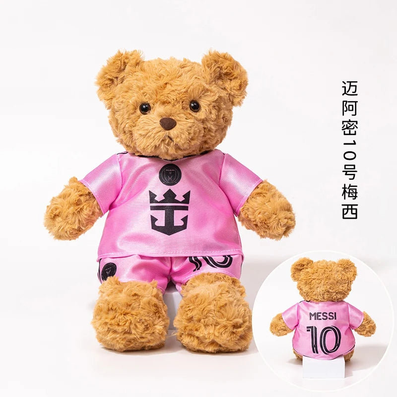 Plush Football Player Toys Plushie Teddy Bear Doll Souvenir For Children