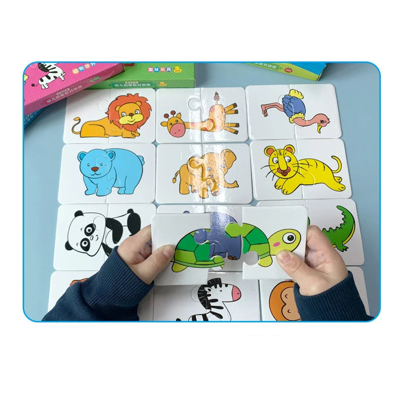 Montessori Cards Educational Toys for Children Learning Educational Puzzles Develop Cognitive Games for Babies Kids Baby Novel