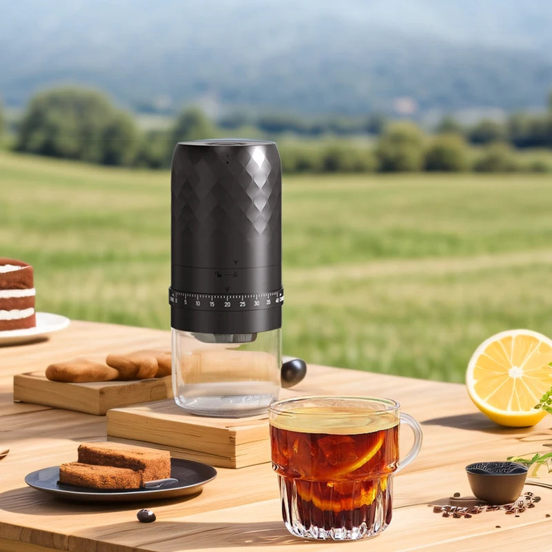 Electric Coffee Grinder, Portable Adjustable Grind Size, One-Touch Operation, Perfect Coffee Companion for Freshly Ground Coffee