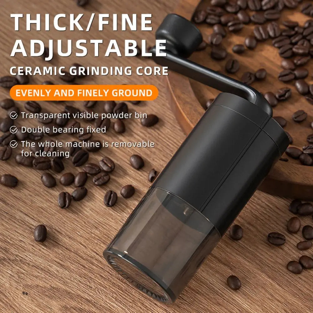 1 coffee bean grinder, portable grinder, bean grinder with adjustable thickness, office outdoor hand cranked coffee grinder