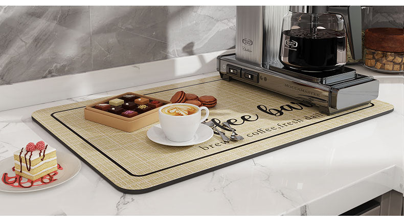 Hot Coffee Machine Rug No Cleaning Antifouling Technology Leather Water Control Cushion Coffee Cup Water Absorbing Pad