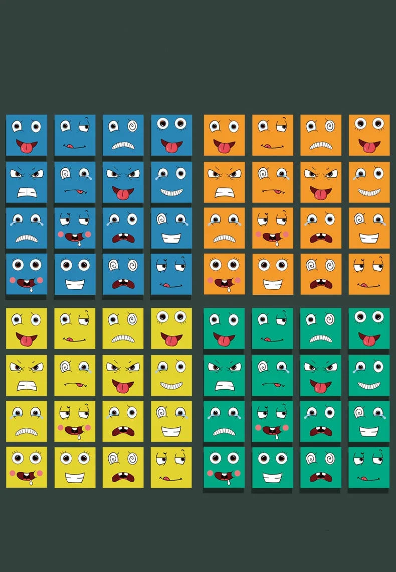 Kids Educational Toys Emotion Change Blocks Expressions Puzzles Children  Cube Games Early Learning Montessori Geometry Face