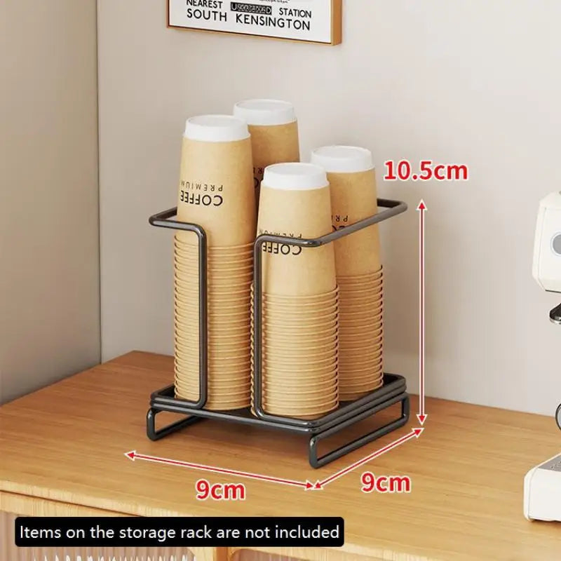 1Pcs Coffee Tea Condiment Accessories Holder Multifunction Disposable Coffee Cup Holder Organizer For Kitchen Office Break Room