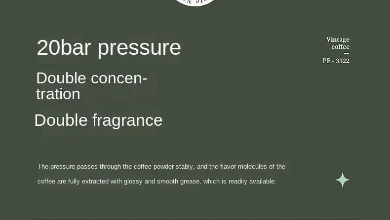 220V retro Italian coffee machine, household small fully semi-automatic concentrated American integrated milk foam machine C