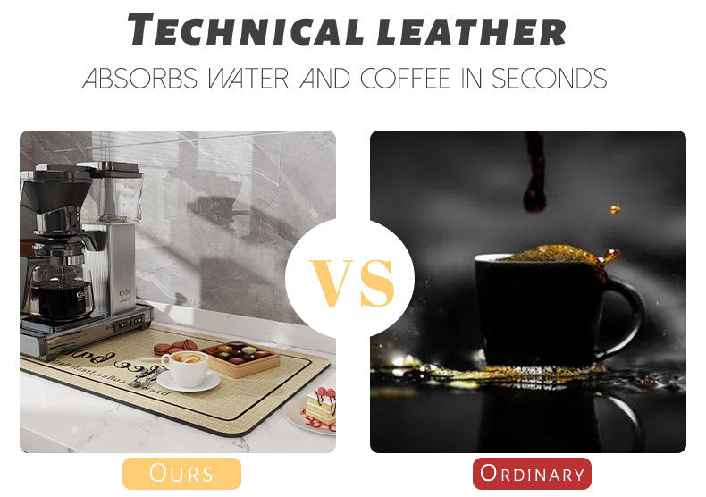 Hot Coffee Machine Rug No Cleaning Antifouling Technology Leather Water Control Cushion Coffee Cup Water Absorbing Pad