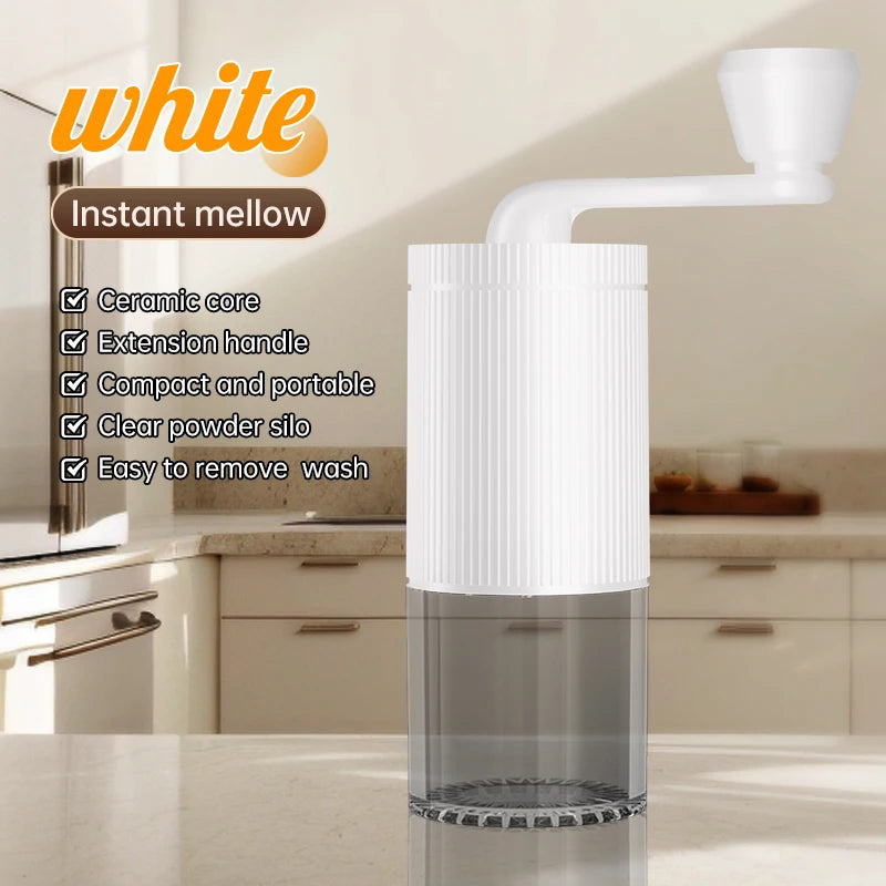 1 coffee bean grinder, portable grinder, bean grinder with adjustable thickness, office outdoor hand cranked coffee grinder